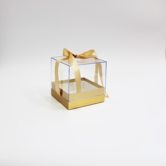 Dāvanu kaste 14*14cm, "gold"