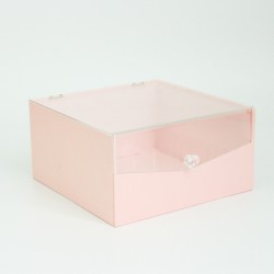 Dāvanu un ziedu kaste 11*23*23cm "pink"