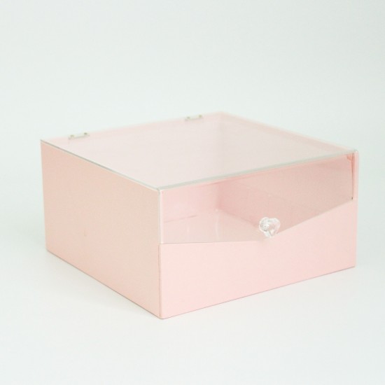 Dāvanu un ziedu kaste 11*23*23cm "pink"