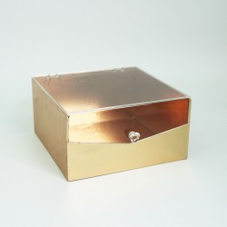 Dāvanu un ziedu kaste 11*23*23cm "gold"