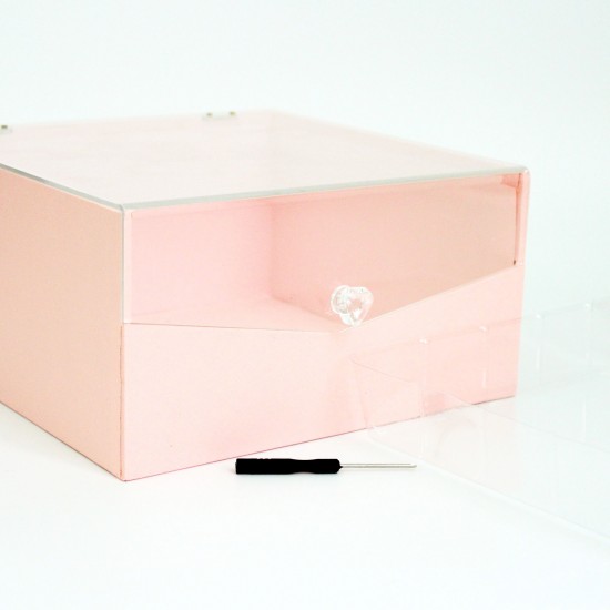 Dāvanu un ziedu kaste 11*23*23cm "pink"