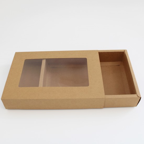 Kartona kastes ar logu 28*19.5*5cm, "kraft"12gab.
