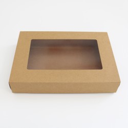 Kartona kastes ar logu 28*19.5*5cm, "kraft"12gab.