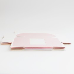 Kaste ar lodziņu 25*25*9cm, 10 gab. "light pink"