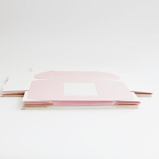 Kaste ar lodziņu 25*25*9cm, 10 gab. "light pink"