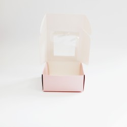 Kaste ar lodziņu 30*30*10cm, 10 gab. "light pink"