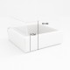 Складные коробки с прозрачной крышкой, белые, 17 × 17 × 5 см, 12 шт.