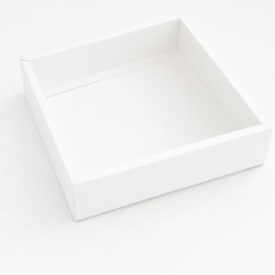 Saliekamā Kaste ar Caurspīdīgu Vāku, balta krāsa, 24 × 24 × 5 cm, 12 gab.
