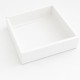 Складные коробки с прозрачной крышкой, белые, 24 × 24 × 5 см, 12 шт.
