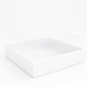 Складные коробки с прозрачной крышкой, белые, 24 × 24 × 5 см, 12 шт.