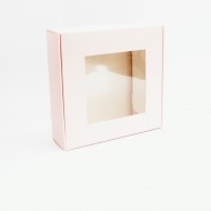 Kaste ar lodziņu 25*25*9cm, 10 gab. "light pink"