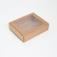 Kartona kastes ar logu, 19*15*4.7cm, kraft, 12gab.