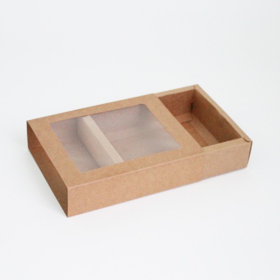 Kartona kastes ar logu, 19*15*4.7cm, kraft, 12gab.