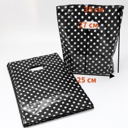 Plastmasas maisiņš ar izgrieztu rokturi, 25×27+8 cm (100 gab.)