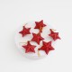 Декоративные Рождественские звездочки, 6шт., d-2,5см.,"red"