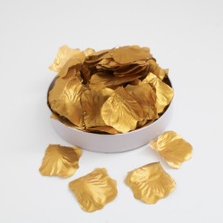 Dekoratīvas rožu ziedlapiņas gold, 100 gab.