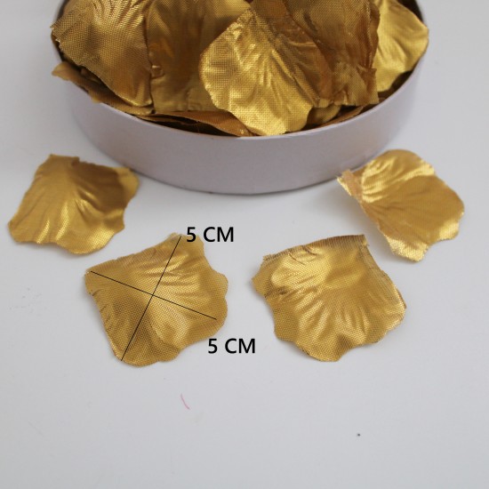 Dekoratīvas rožu ziedlapiņas gold, 100 gab.