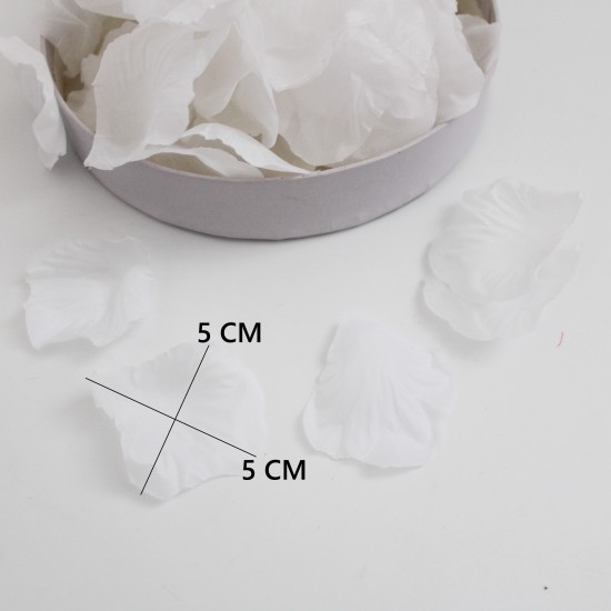 Dekoratīvas rožu ziedlapiņas, white, 100 gab.