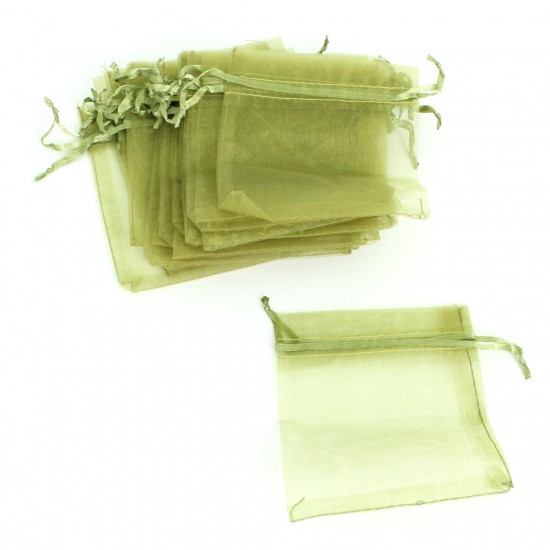 Fabric organza gift bag 9x10cm, 20pcs