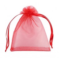 Fabric organza gift bag 12x14cm, 10pcs