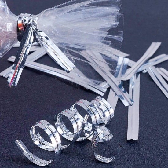 Завязка/скрутка для пакетов 10см, 700шт. , "silver"