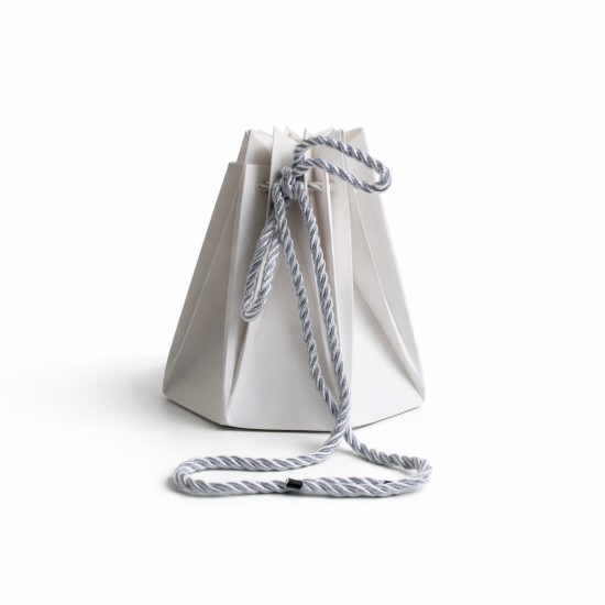 Aqua box ziediem 15×17 cm kraft+white,10 gab.