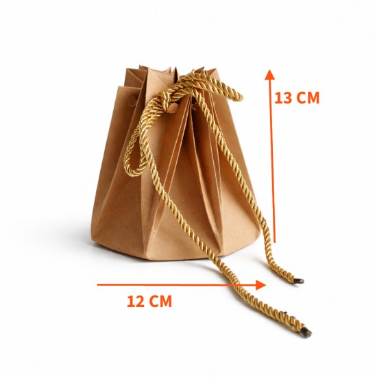 Aqua box ziediem 12×13 cm kraft+white,10 gab.