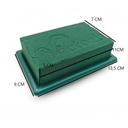 Флористическая пена пластмассовым основанием TABLE DECO MINI GREEN 11cm