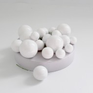 Dekoratīvās bumbiņas, dažādi izmēri, 20 gab.,"white''