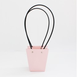 Flower Bag with Handles, pink, 8×12×12.5 cm, 1 pcs