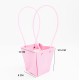 Waterproof Flower Bag with Handles, Pink, 12×8×12.5 cm, 10 pcs