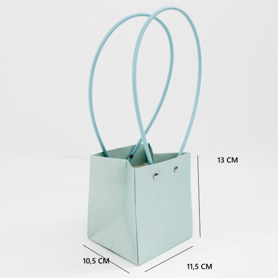 Waterproof Flower Bag with Handles, Blue, 13×11,5×10,5 cm, 10 pcs