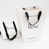 Bag HONEY FLOWERS 30*20*34cm 2pcs, white
