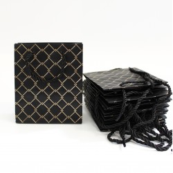 Papīra dāvanu maiss ar virves rokturiem 6*12*14cm , 12 gab