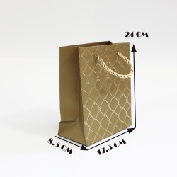 Бумажный подарочный пакет 8,5*17,5*24cm, 1шт.