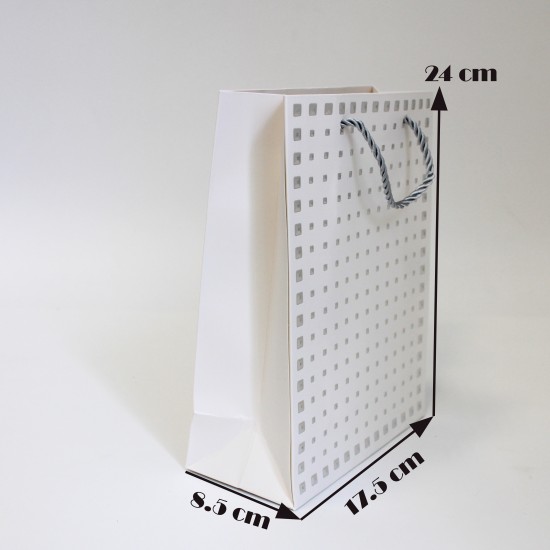 Бумажный подарочный пакет 8,5*17,5*24cm, 1шт.