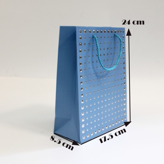 Бумажный подарочный пакет 8,5*17,5*24cm, 1шт.