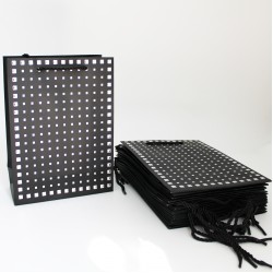 Papīra dāvanu maiss ar virves rokturiem 8,5*17,5*24cm, 12 gab