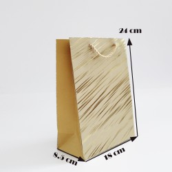 Papīra dāvanu maiss ar virves rokturiem 8,5*17,5*24cm, 12 gab