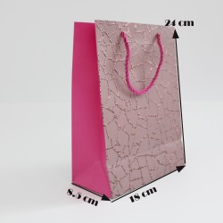 Papīra dāvanu maiss ar virves rokturiem 8,5*17,5*24cm, 12 gab