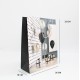 Gift bag with rope handles, 32×26×10 cm, black, 1 pcs