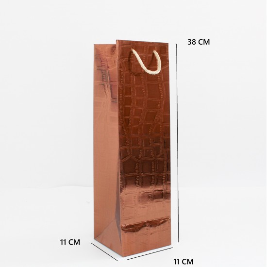 Dāvanu maiss ar virves rokturiem, 38×11×11 cm, bronzas, 1 gab.