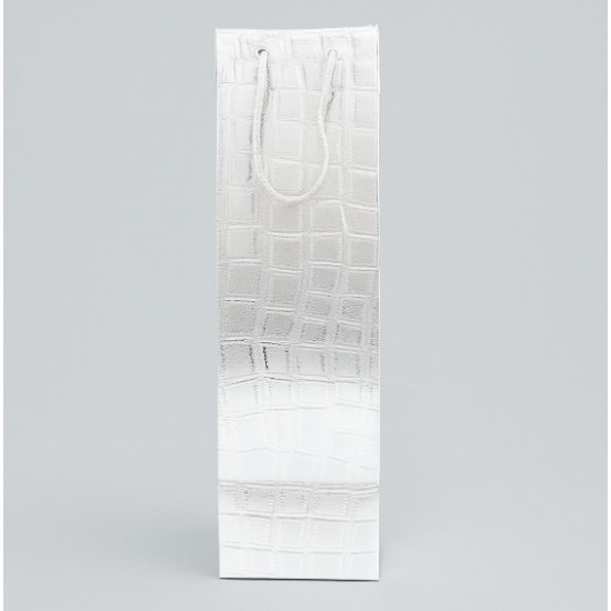 Dāvanu maiss ar virves rokturiem, 38×11×11 cm, sudraba, 1 gab.