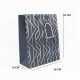 Gift Bag with Geometric Gold Print and Cord Handles 32×26×10 cm, 1 pcs