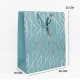 Gift Bag with Geometric Gold Print and Cord Handles 32×26×10 cm, 1 pcs