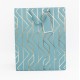 Gift Bag with Geometric Gold Print and Cord Handles 32×26×10 cm, 1 pcs