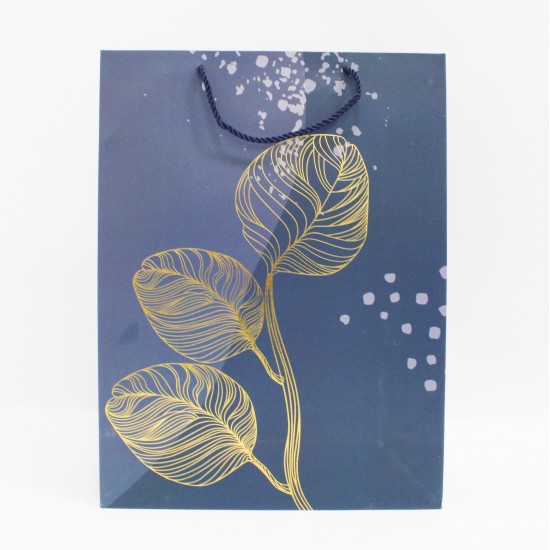 Dāvanu maisiņš ar ģeometrisku apdruku un virves rokturiem, 31×41×12 cm, 1 gab.