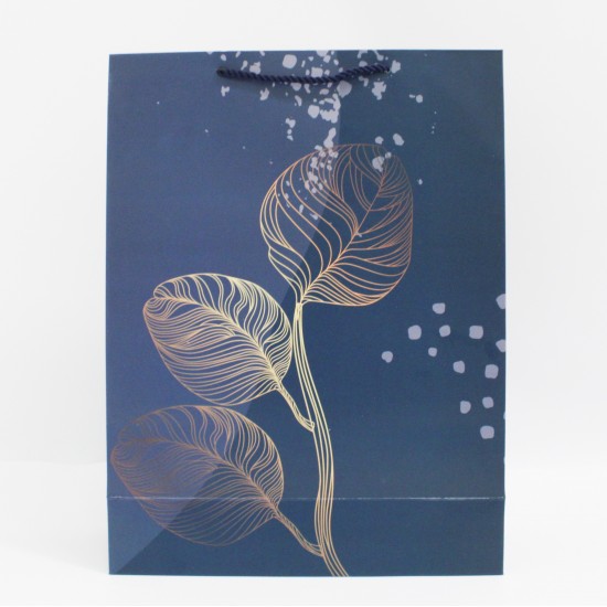 Dāvanu maisiņš ar ģeometrisku apdruku un virves rokturiem, 31×41×12 cm, 1 gab.