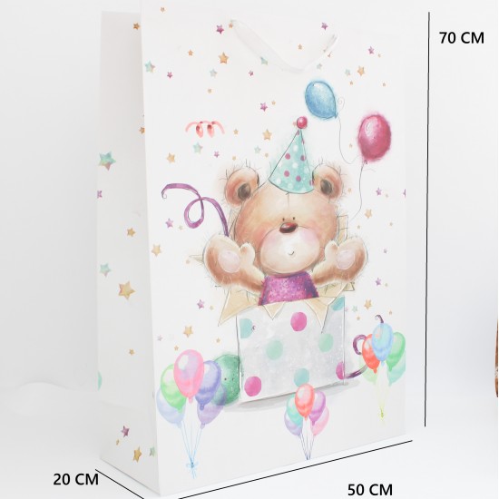 Gift bag with ribbon handles, 50×20×70 cm, 1 pcs