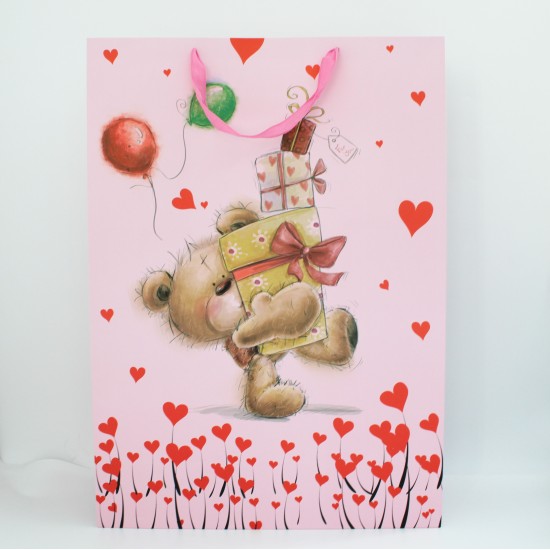 Gift bag with ribbon handles, 50×20×70 cm, 1 pcs
